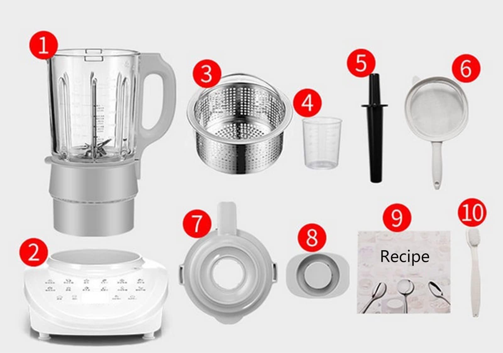Licuadora al vacío, licuadora Profesional de encimera con trituradora de Hielo, licuadora de Cocina de Alta Velocidad de 58000 RPM con Pantalla táctil LCD, función de autolimpi,