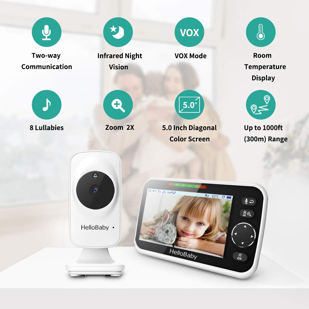Hellobaby Baby Monitor 30 Hours Battery Life Baby Monitor