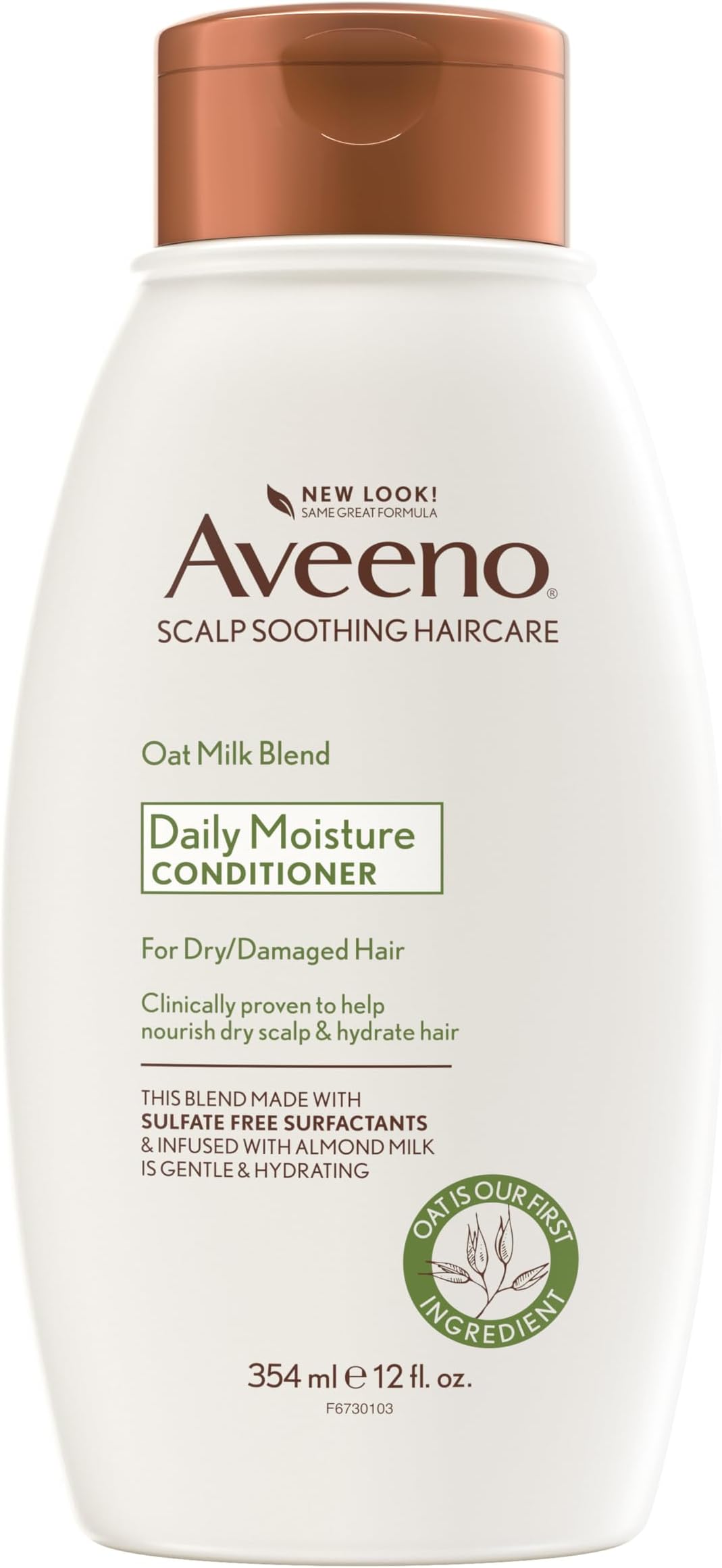 Aveeno Oat Milk Blend Moisturizing Conditioner, Ultra-Hydrating, for Dry, Damaged Hair, 12 fl oz