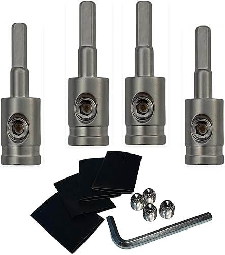 Miniatura 9 de Paquete de 4 reductores de entrada de amplificador de calibre 0 a calibre 4 con tubos termorretráctiles para sistemas de audio de automóvil,