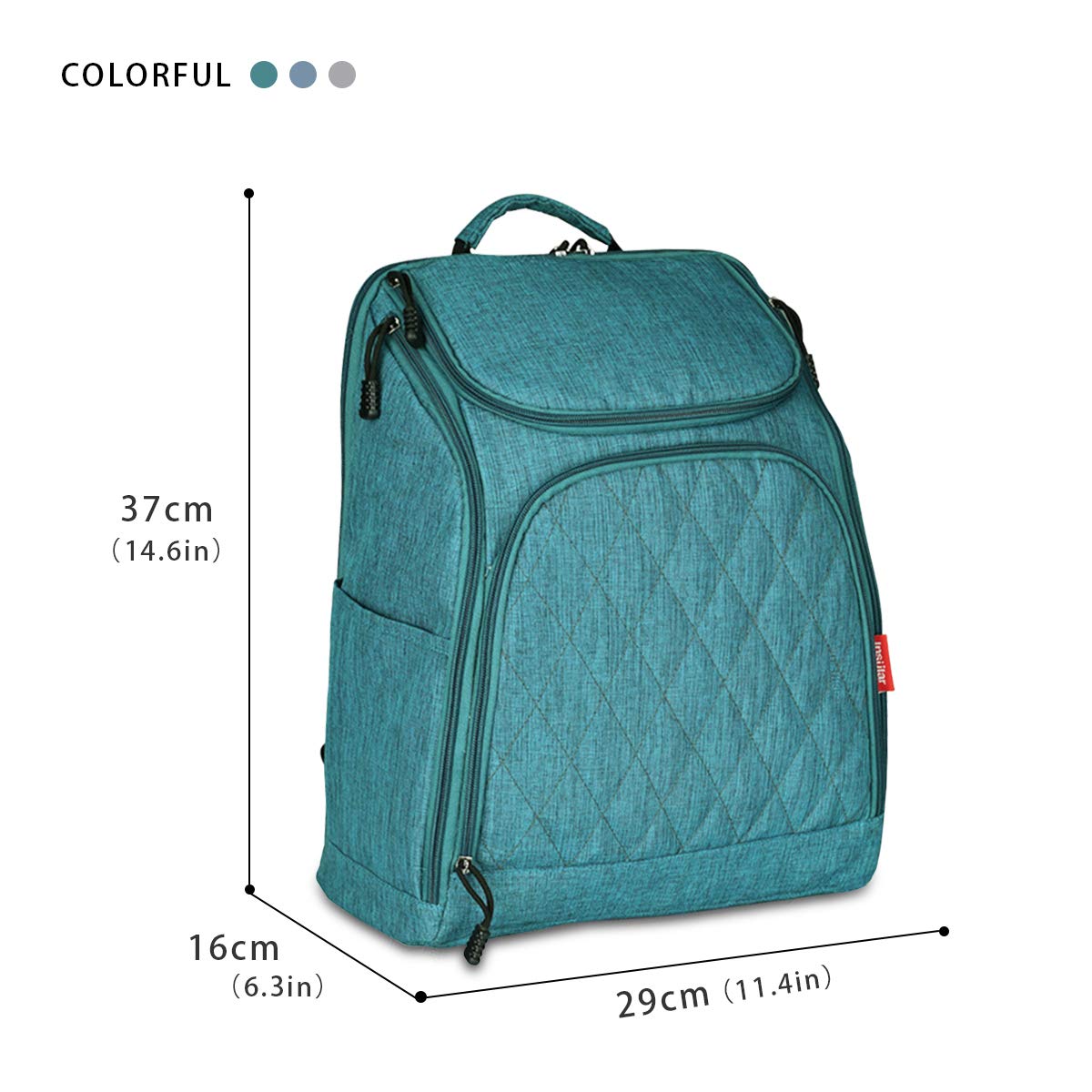 SONARIN Multifunzione Zaino Fasciatoio Bambino per Pannolini con Fasciatoio e Fascia per Passeggino,Grande Capacità,Organizer per Zaino da Viaggio,Impermeabile, Grande Apertura Sul Retro(Verde)