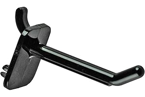 Azar 50-Pack Pegboard Hooks, 2" Black Lexan