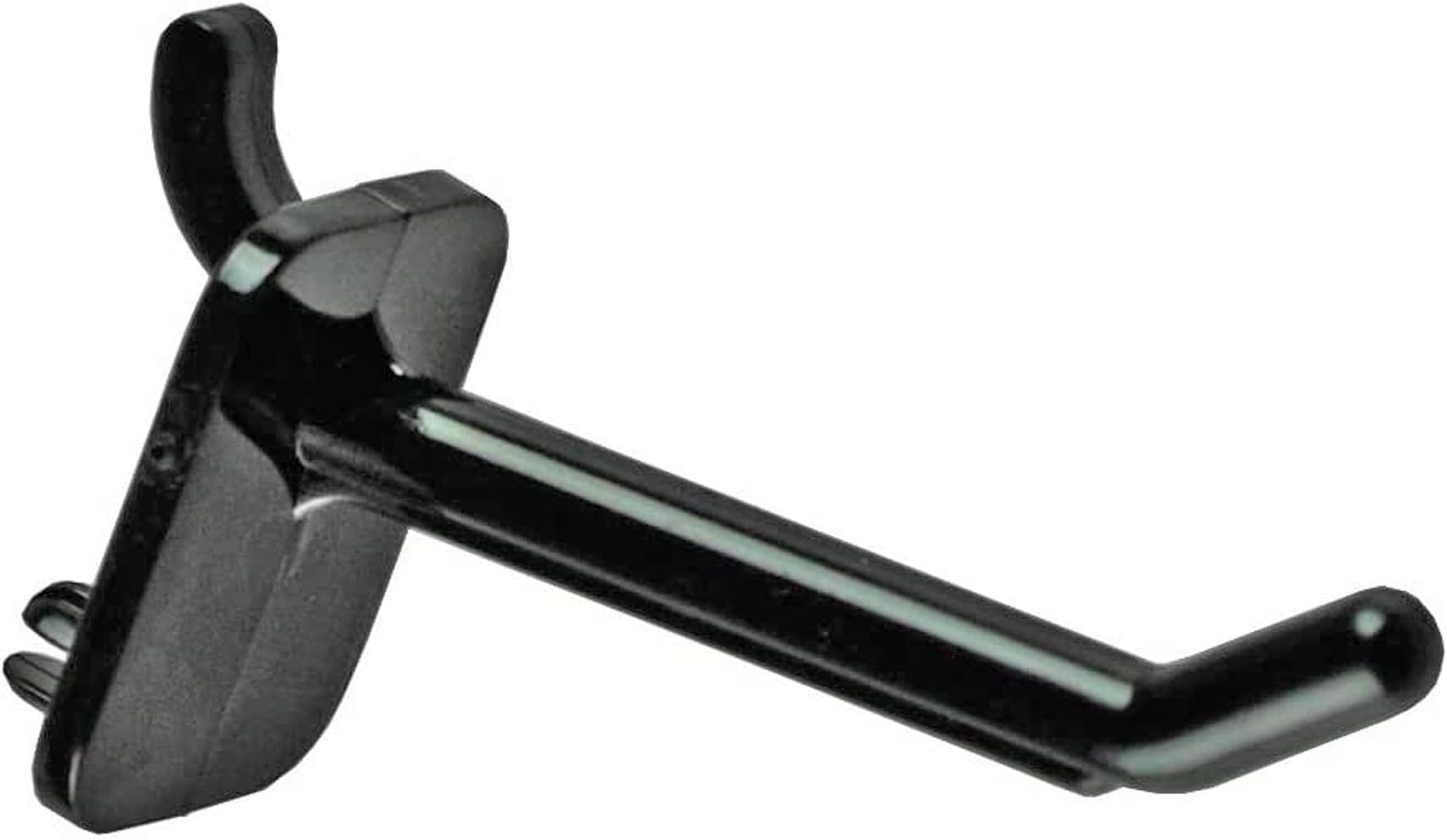 Azar Plastic 800002-B 2-Inch Lexan Pegboard Hook, Black, 50-Pack, 2 Inch