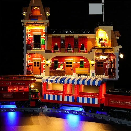 Miniatura 8 de Kit de luces LED compatible con Lego Disney Train and Station - Juego de iluminación para modelo de construcción 71044 (juego de modelos no