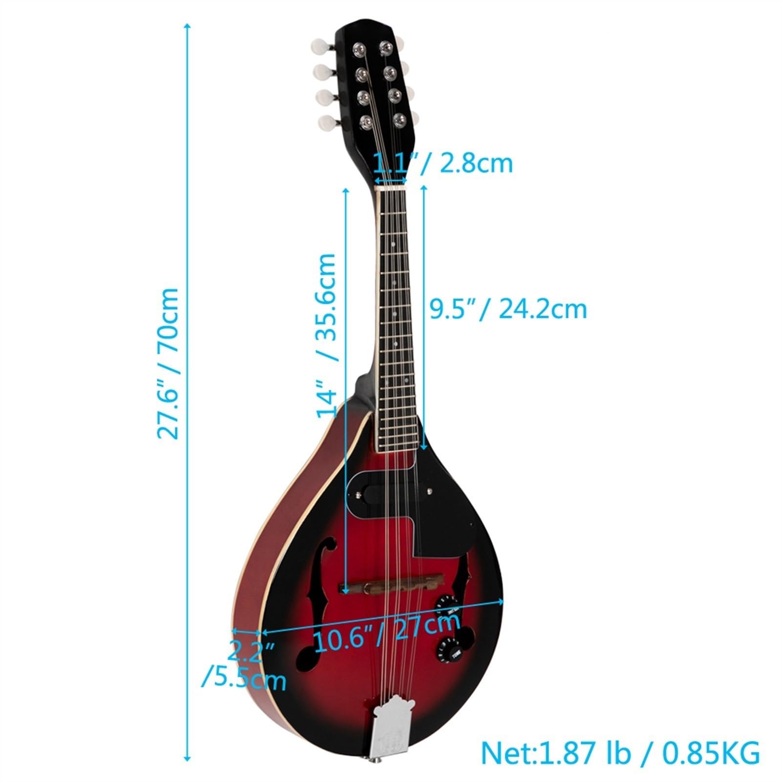 Amazon.com - SHUNTIAN A Style 8-String Acoustic Electric