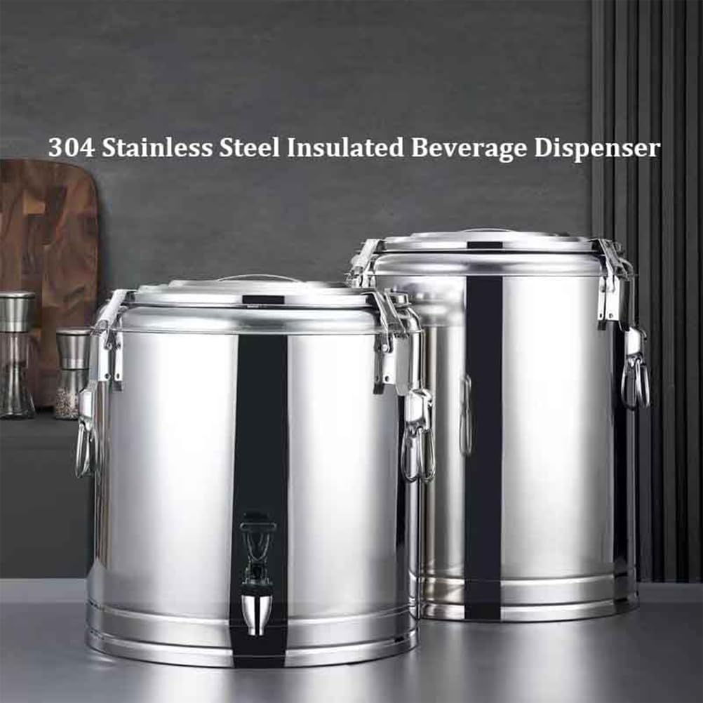 Dispensador de bebidas aislado de 30 L, transportador de bebidas frías y calientes, perfecto para leche, té, sopa, transporte, eventos, fiestas y portátil, ideal para catering
