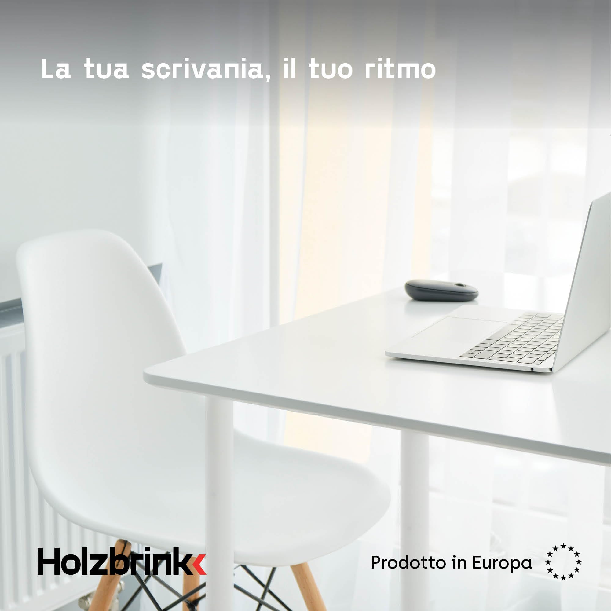 HOLZBRINK Gambe per tavolo 72 cm in metallo avorio Ø42,4 mm (Set di 4) – Gambe per scrivania, consolle e tavolo da pranzo, progetti fai da te – solide, verniciati a polvere – Modello: HLT-14C