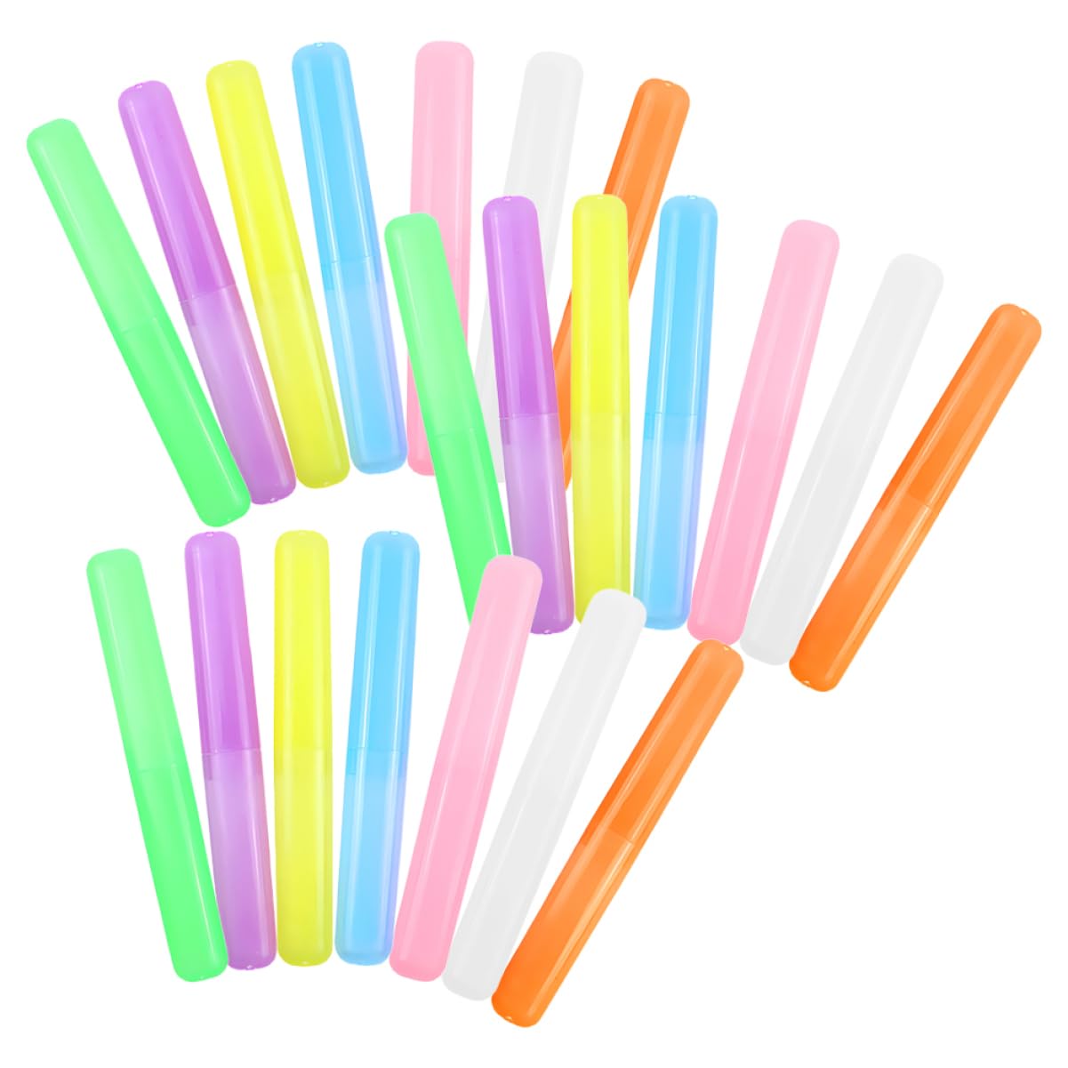 Amosfun 4 Set Di Porta Spazzolini Da Denti Da Viaggio Contenitore Compatto E Portatile Per Spazzolini Da Denti - Sigillatura Anti-perdite 21 Pezzi * 4