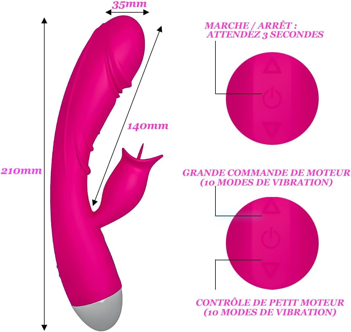 Vibratoriper Donne Professionale Sex Toys Vibratore per Donna Punto G Squirting Dildo Realistico Vibratoriper Donne Pene impermeabile Sexytoysys Donna Uomo Leccata Sexyshop Coppia 10 Vibrazioni