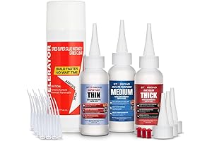2 oz. Thin, Medium, Thick CA Glue with 6 oz. Activator Bundle