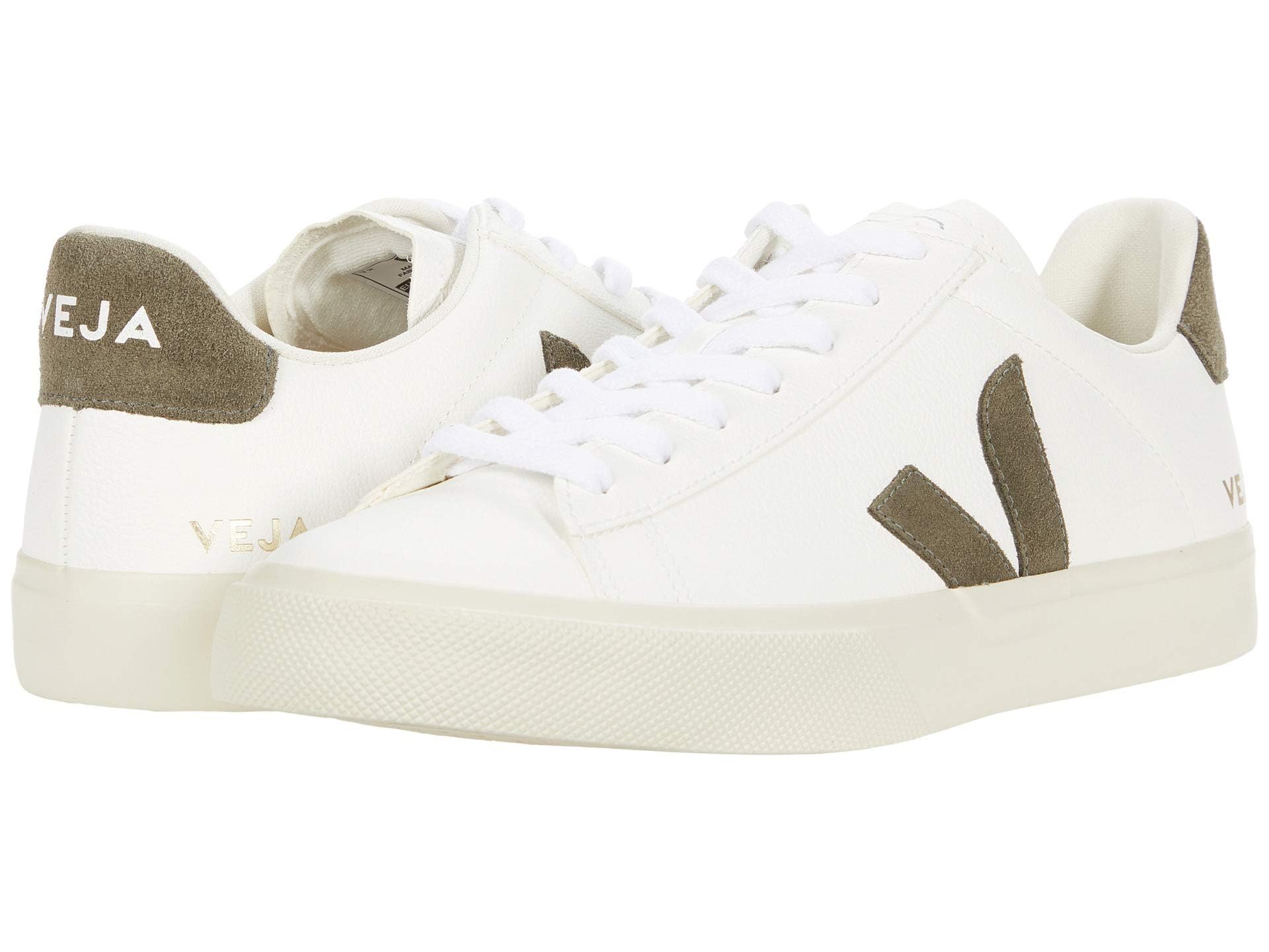 VEJA Mens Campo Chrome Free/Extra White/Khaki 13 Medium