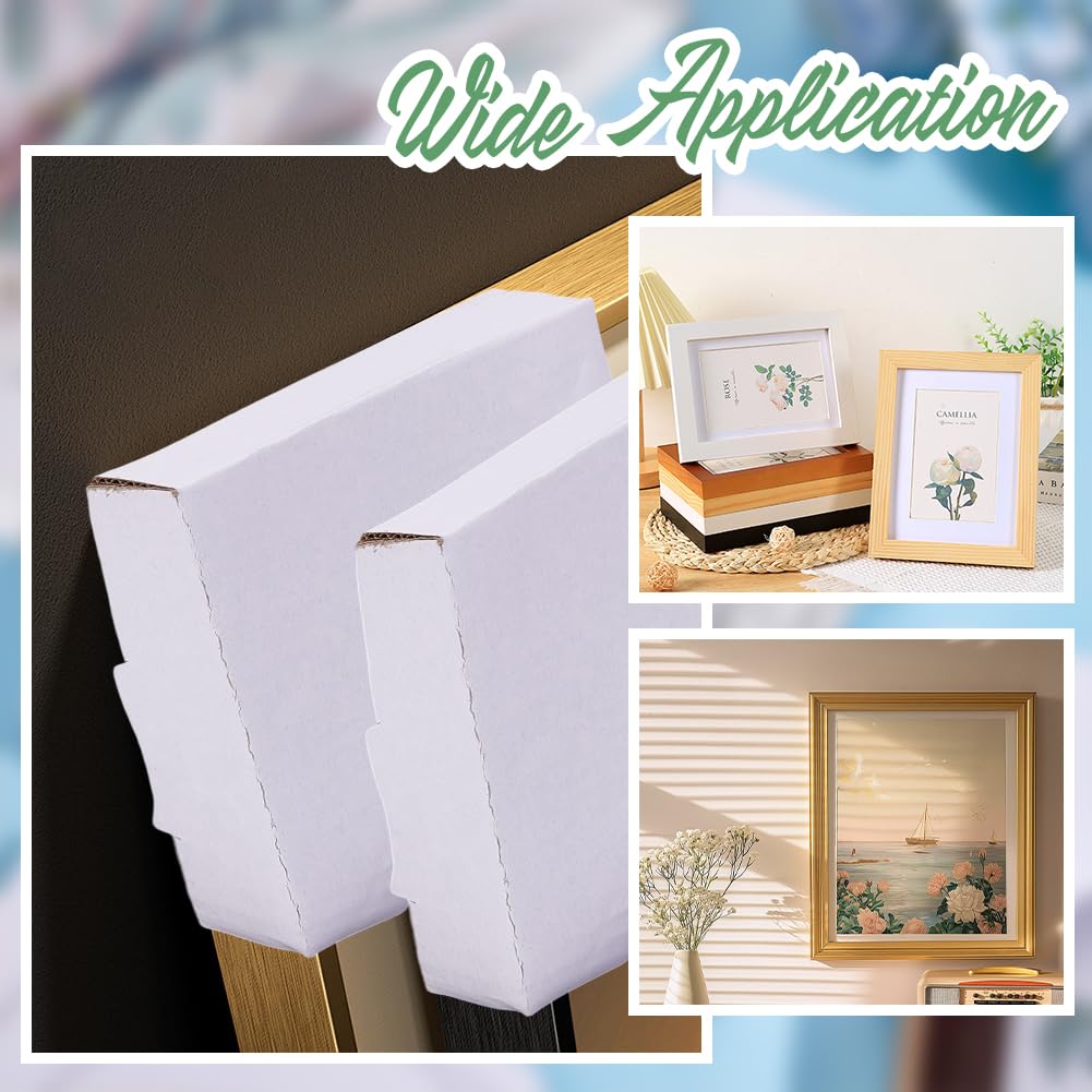 PH PandaHall 100 Stück Verstellbare Eckenschützer Aus Karton Weißer Bilderrahmen Eckenschutz Faltbarer Eckschutz Aus Kraftpapier Und Karton Für Den Versand Art Kantenschutz Dekoration 9.85x2.7x9.8cm