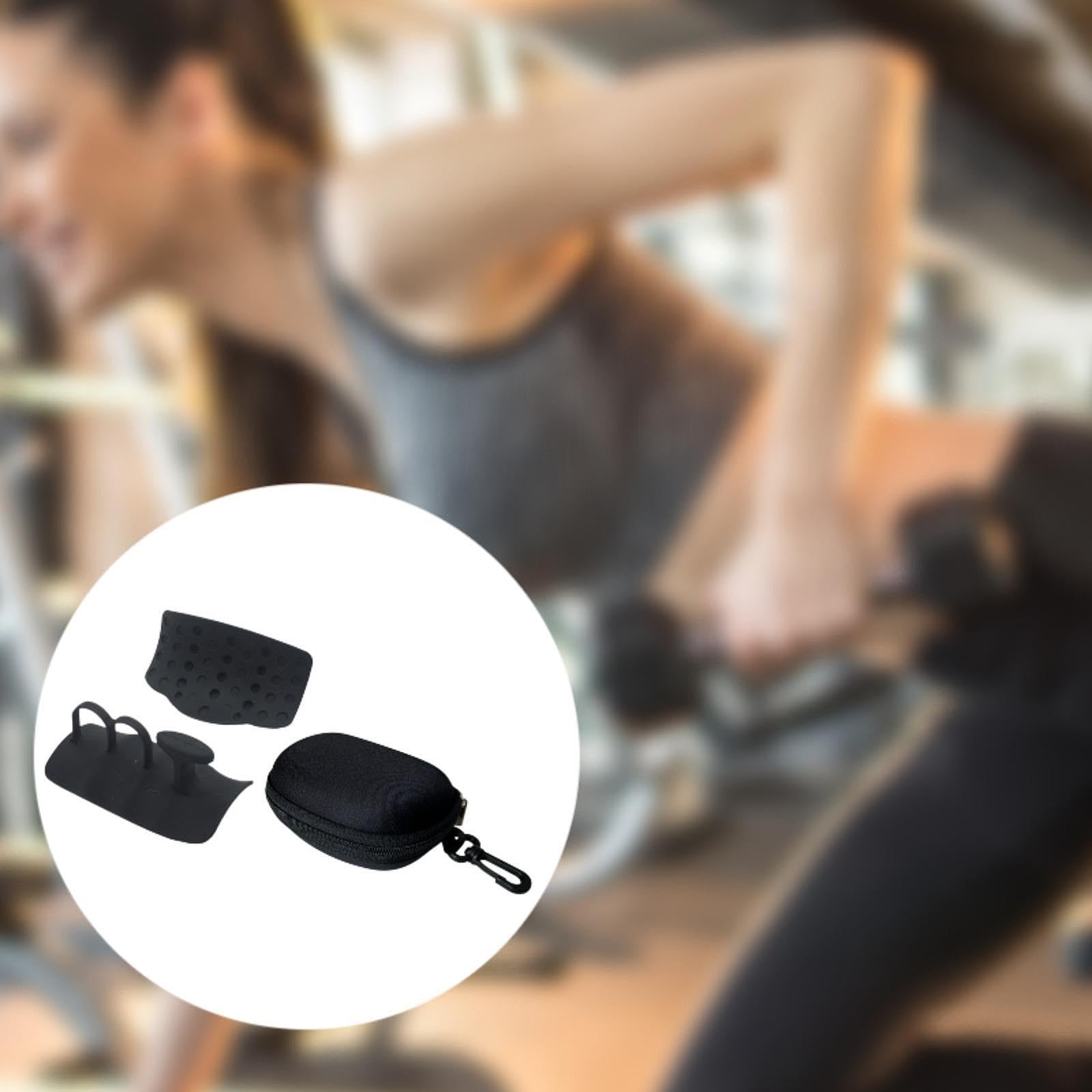 Vaveren 2Pcs Weight Lifting Grips Hand Protection for Adults Fingerless Non Slip Portable Gym Grips Barbell Bar Pads for Calisthenics, Black