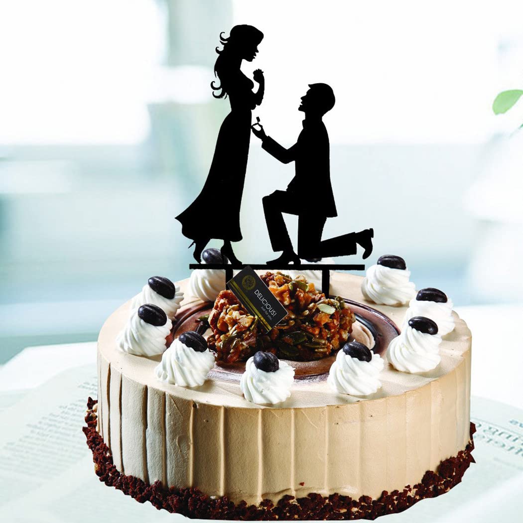 10 PCS Mr & Mrs Cake Toppers - Acrylic Wedding Birthday Engagement Cake Decorations - View #4