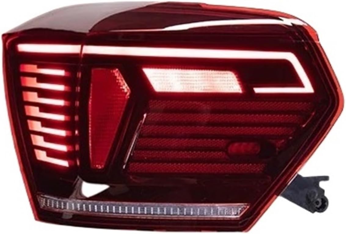 Car Taillight Compatible for Polo 2019-2022 Rear Dynamic Tail Light Assembly(Black One Set)