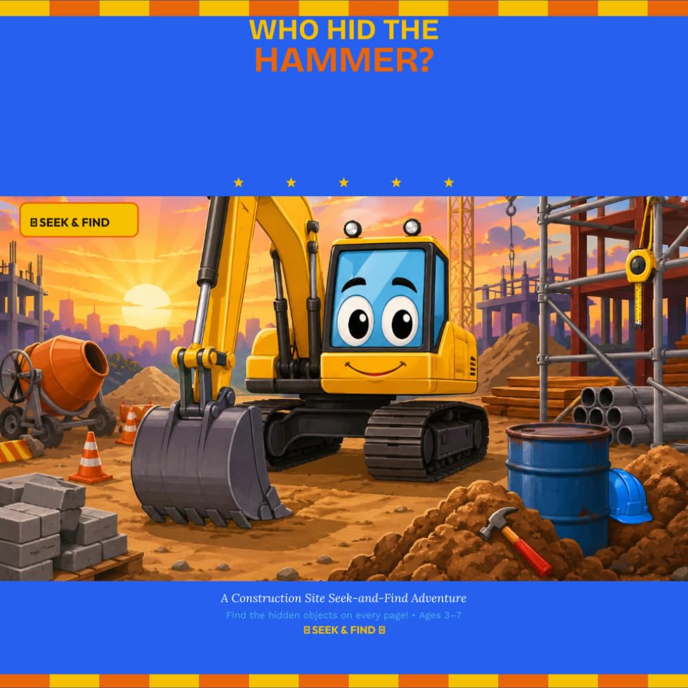 Who Hid the Hammer: A Construction Site Seek-and-Find Adventure