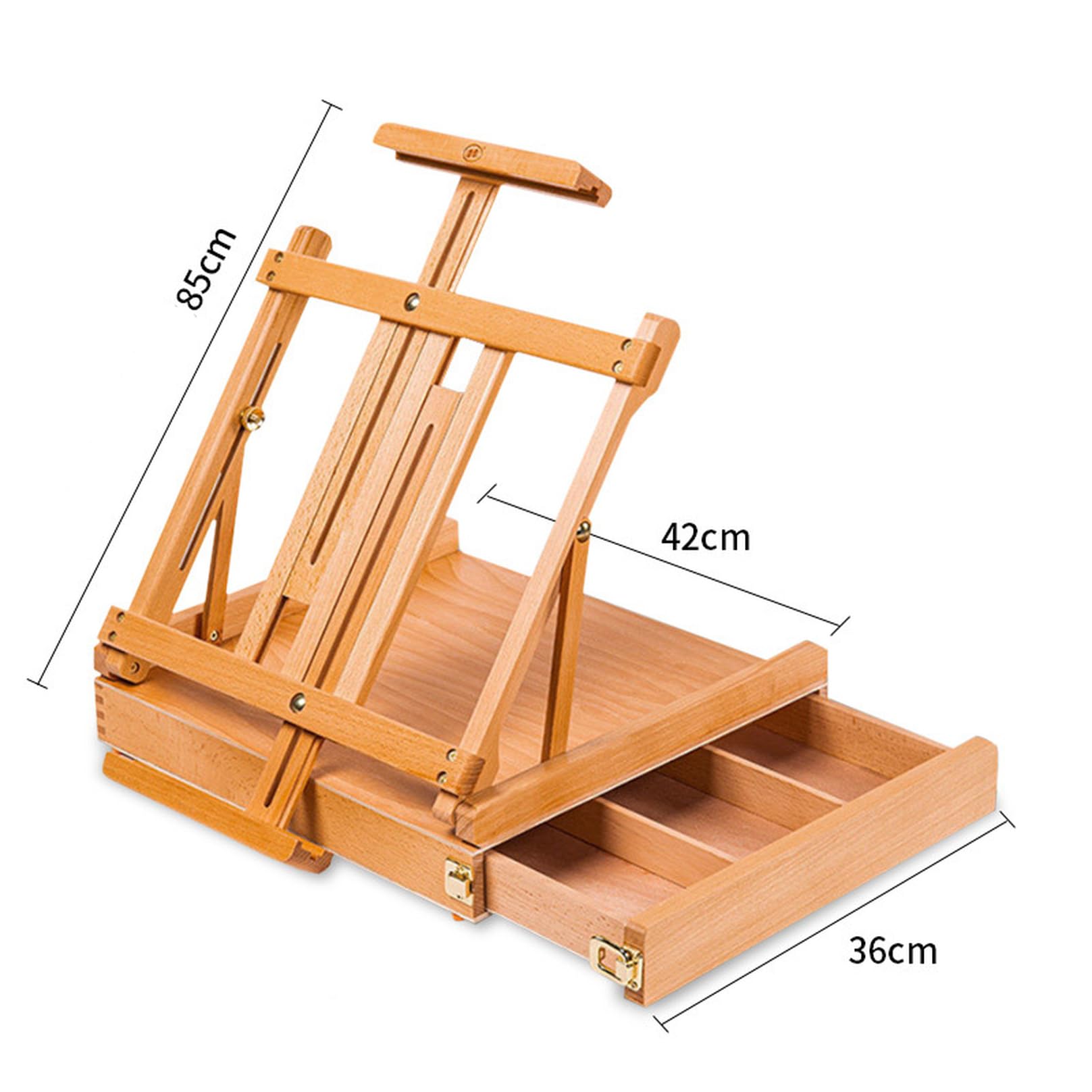 卓上イーゼル 木製 スケッチ 写生用 画板立て 折りたたみ式 高さ調整