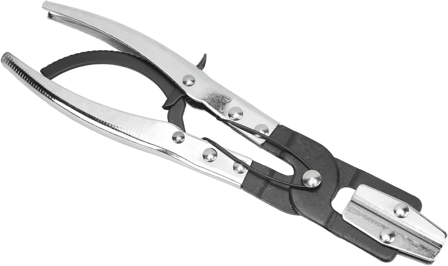 Ratchet Hose Pliers, Ergonomic Harmless Steel Serrated Teeth Pinch Line