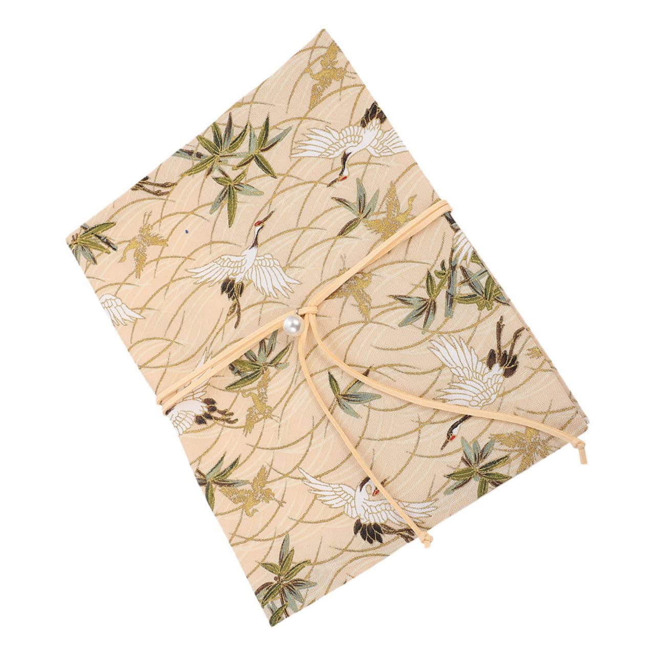 STOBOK 4stücke Ornamental Buchumschlag Mit Elegantem Design Dekorative Schutzhülle Für Notizbücher Und Taschenbücher Anpassbare Stoffhülle Beige Mit Goldprägung Für Schule Und