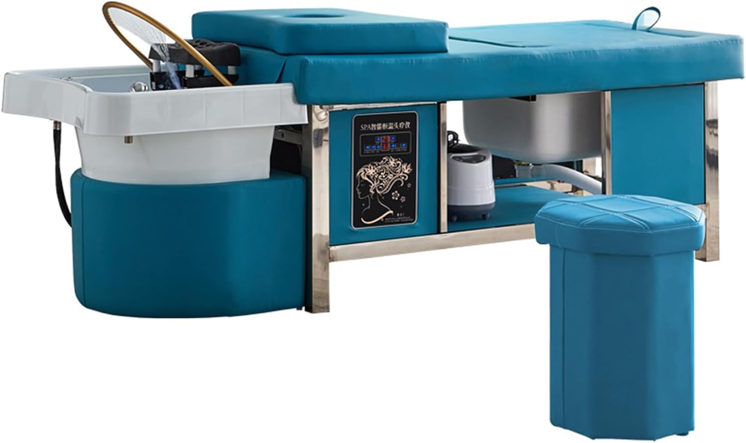 プロフェッショナルスパヘッドケアベッド水循環スチームシャンプー