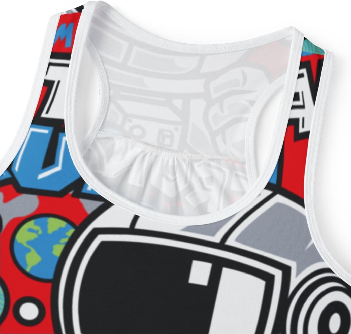 Women's Racerback Tank Top, Sleeveless Yoga Shirt Gym Fitness Sports Heavy Cotton Printed Shirt for Party & Casual wear