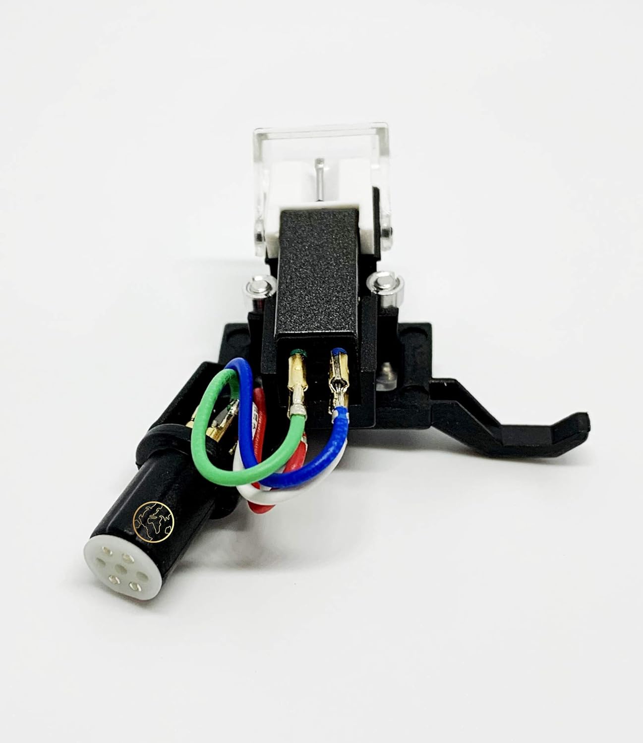 Headshell, Black mount cartridge, needle, stylus for REALISTIC LAB 290, LAB 395, LAB 430, LAB 440, LAB 450