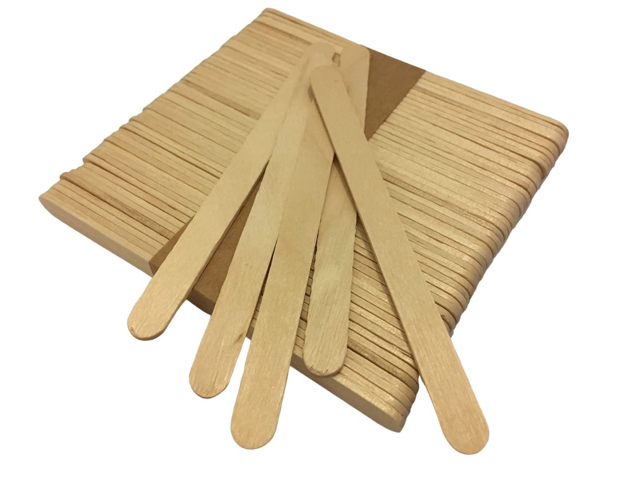Sequential Natural - 50 Pack Wooden Lolly Sticks Plant 114Mm X 10Mm X 2Mm. Plant Labels Garden Identifiers. Wooden Lollipop Stick For Craft (50 Lolly Sticks)