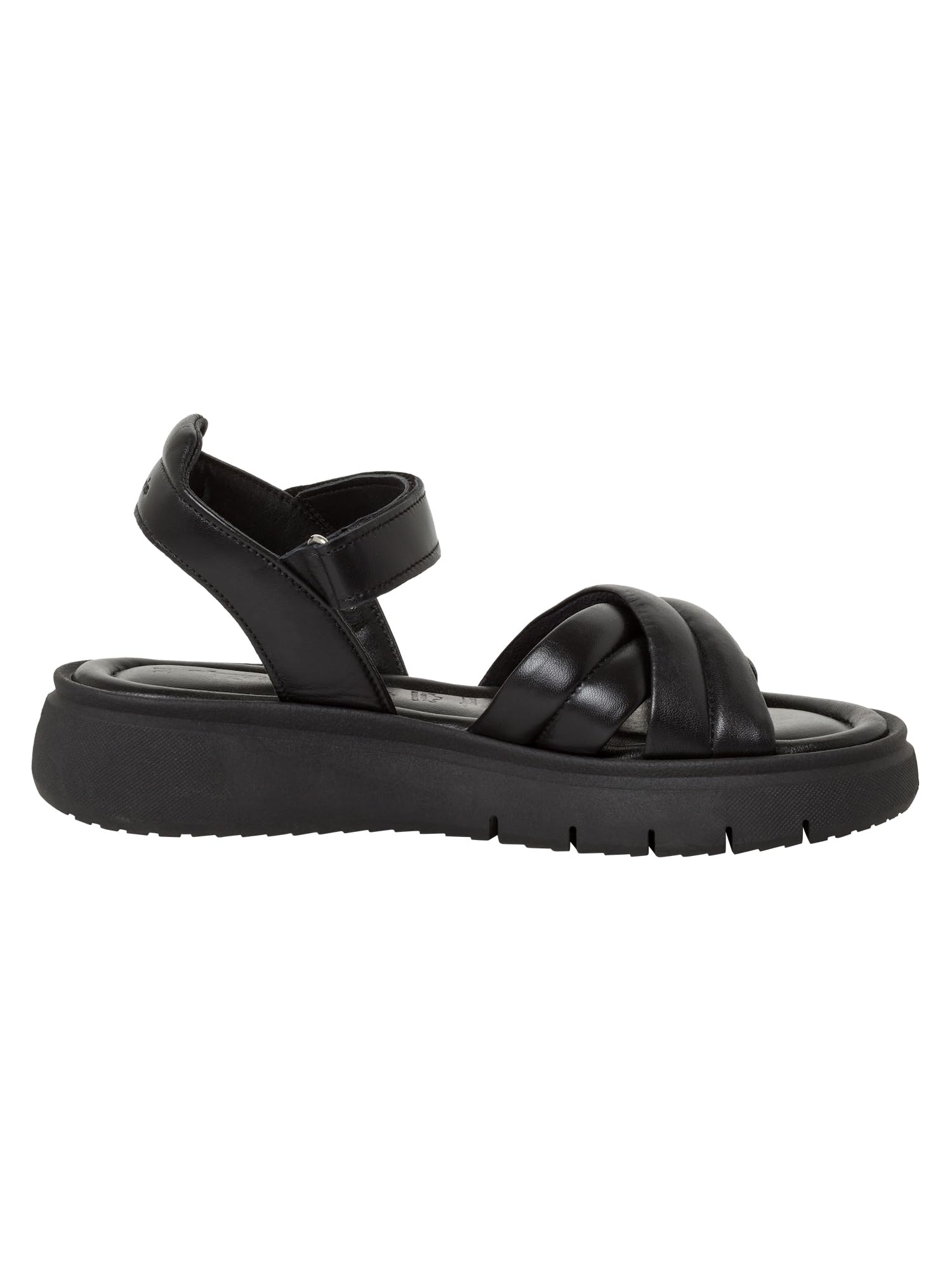 Tamaris Damskie sandały płaskie 1-28704-42, czarna skóra, 40 EU