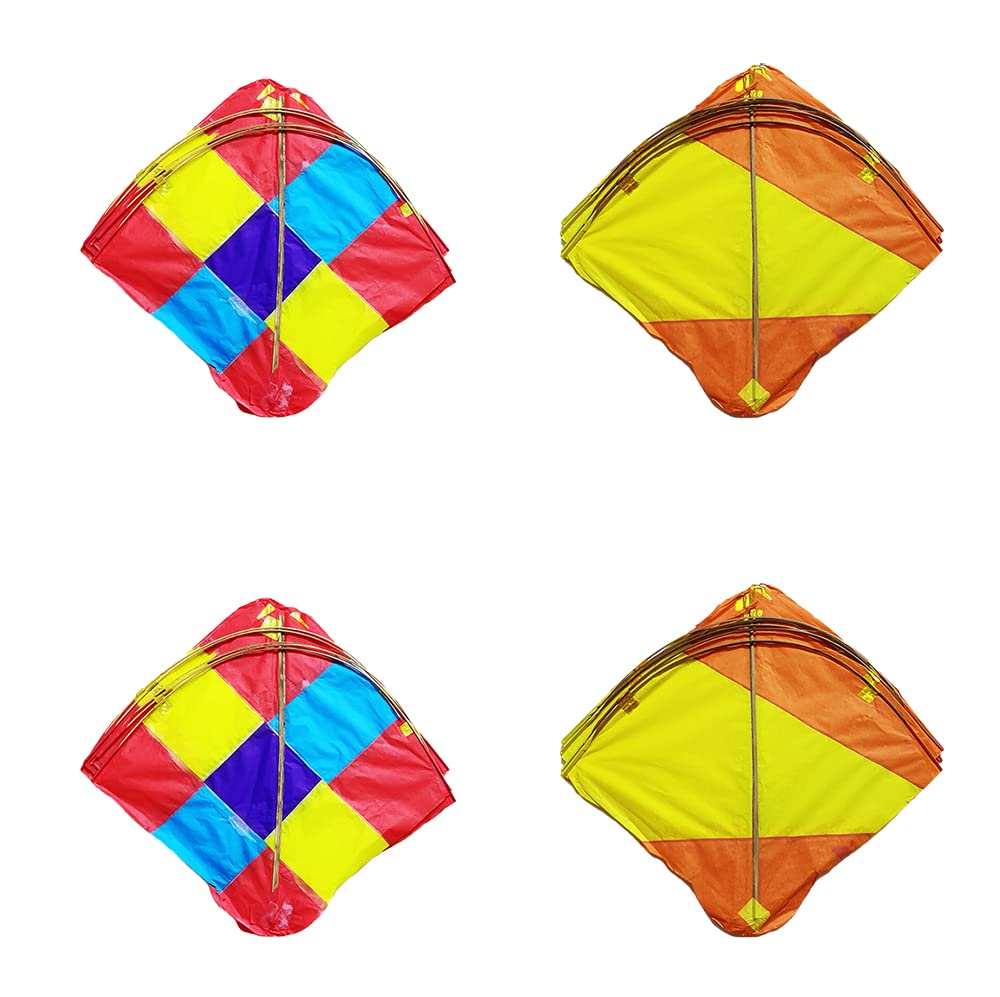 BITONA® Indian Kite Colorful Pack of 20 Kites Size 9 * 9 inches Medium Size Decoration only (Kites for Project, Office Decoration, School Decor, 15 aug Celebration etc)