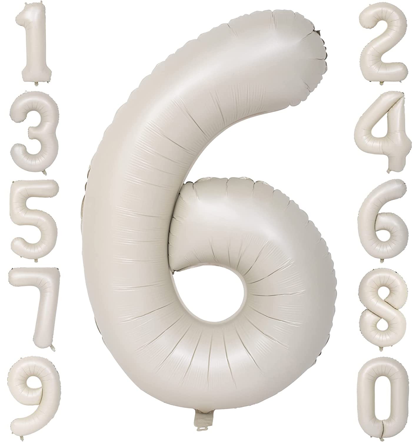 Red 0 balloon 40 Inch Giant Helium Foil Number 0 to 9 Red Balloon Birthday Wedding Party Digital Decorations (Number 0) — view 511