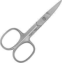 May - Ciseaux à ongles pour gaucher - Ciseaux pour gaucher - Longueur : 9,5 cm - Lame incurvée - Acier inoxydable