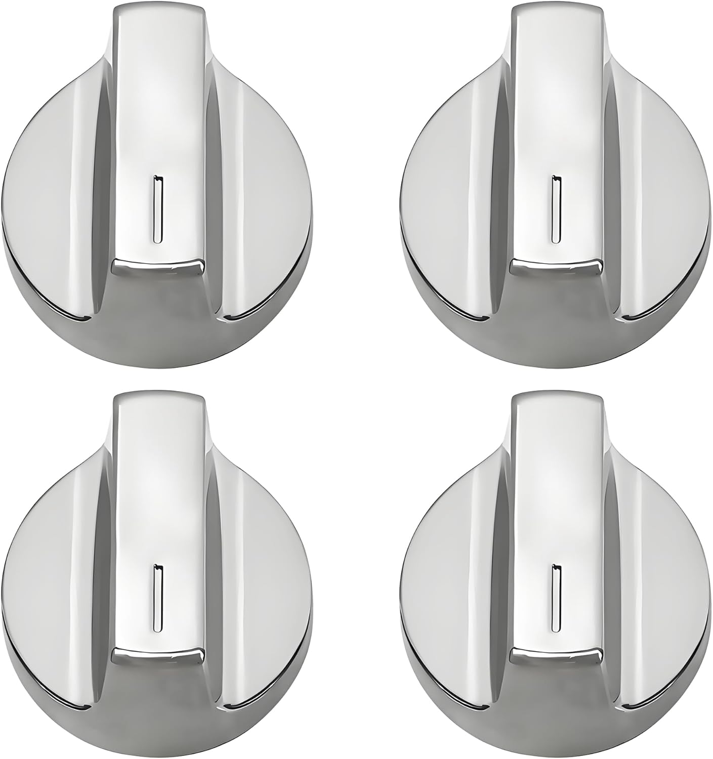 W11517331 W11117415 Stove Knobs Compatible with Whirlpool Gas Range Stove Knob WEC310S0LS1, WEE515S0LZ1, WEC310S0LS2, WEE745H0FS1, WEE745H0FS0, Replacement W10850027-4 Pack