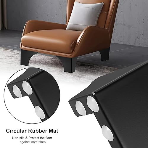 Miniatura 5 de Juego de 4 patas de metal moderno para muebles de 3.9 in con tornillos de montaje, patas de repuesto para muebles, muebles, muebles, muebles,