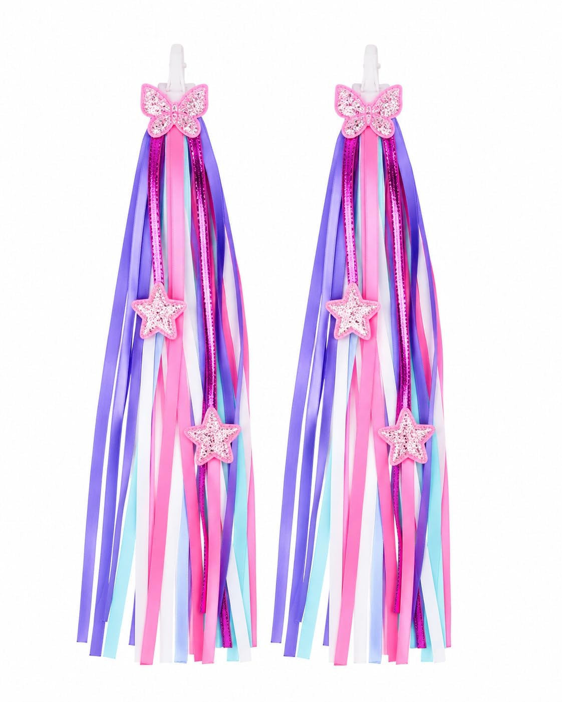 Runzefeng Bike Streamers, 2 Pcs Butterfly Bicycle Handlebar Tassels
