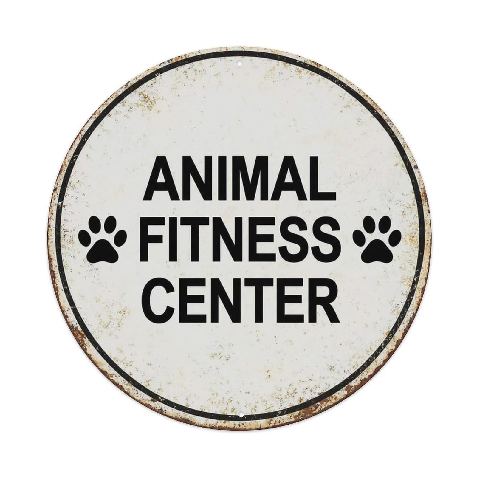 Vintage Animal Fitness Center Club Vintage Metal Tin Sign Plaque Wall Decor for Cafe, Club Bar, Office, Garden Metal Poster 8x8Inch
