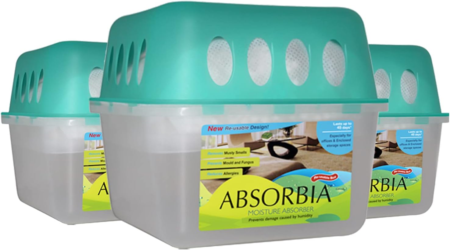 Absorbia Moisture Absorber Reusable Box, 400g