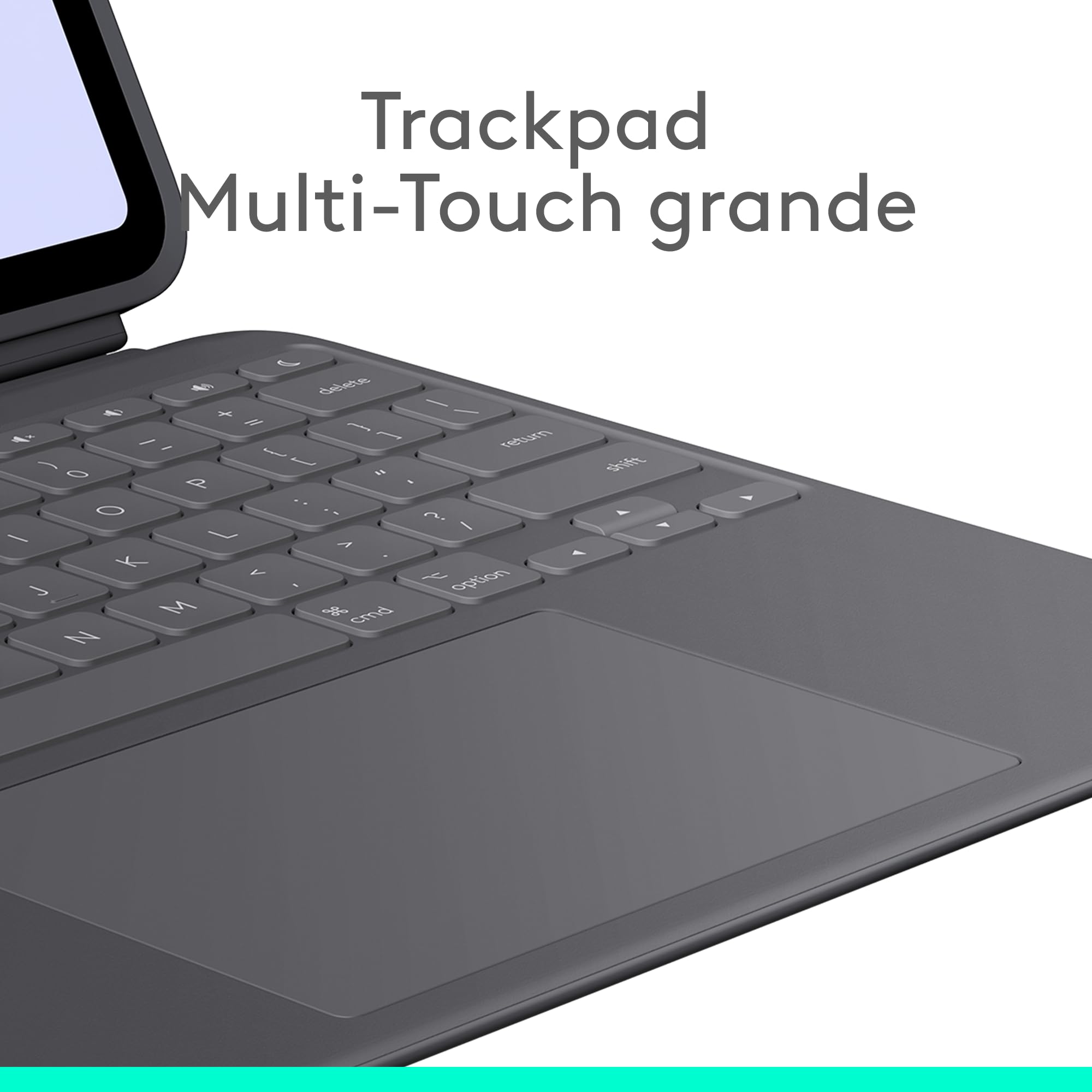 Logitech Combo Touch, Funda con Teclado, iPad Pro 13 Pulgadas (M4)(2024) - Teclado retroiluminado extraíble con Soporte abatible, Escritura cómoda, Modo Multiuso, Disposición QWERTY Español - Grafito