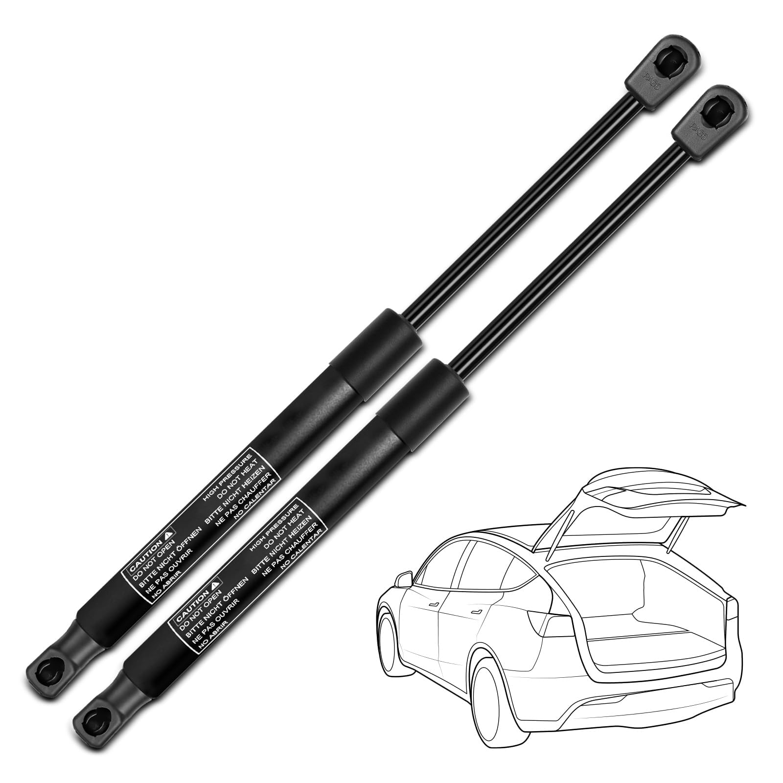 Tryagat 2 Pcs Tailgate Gas Struts for Audi 2013-2016 A4 allroad, 2009-2012 A4 Quattro, 2013-2016 allroad, Wagon, Replace# 8K9827552A