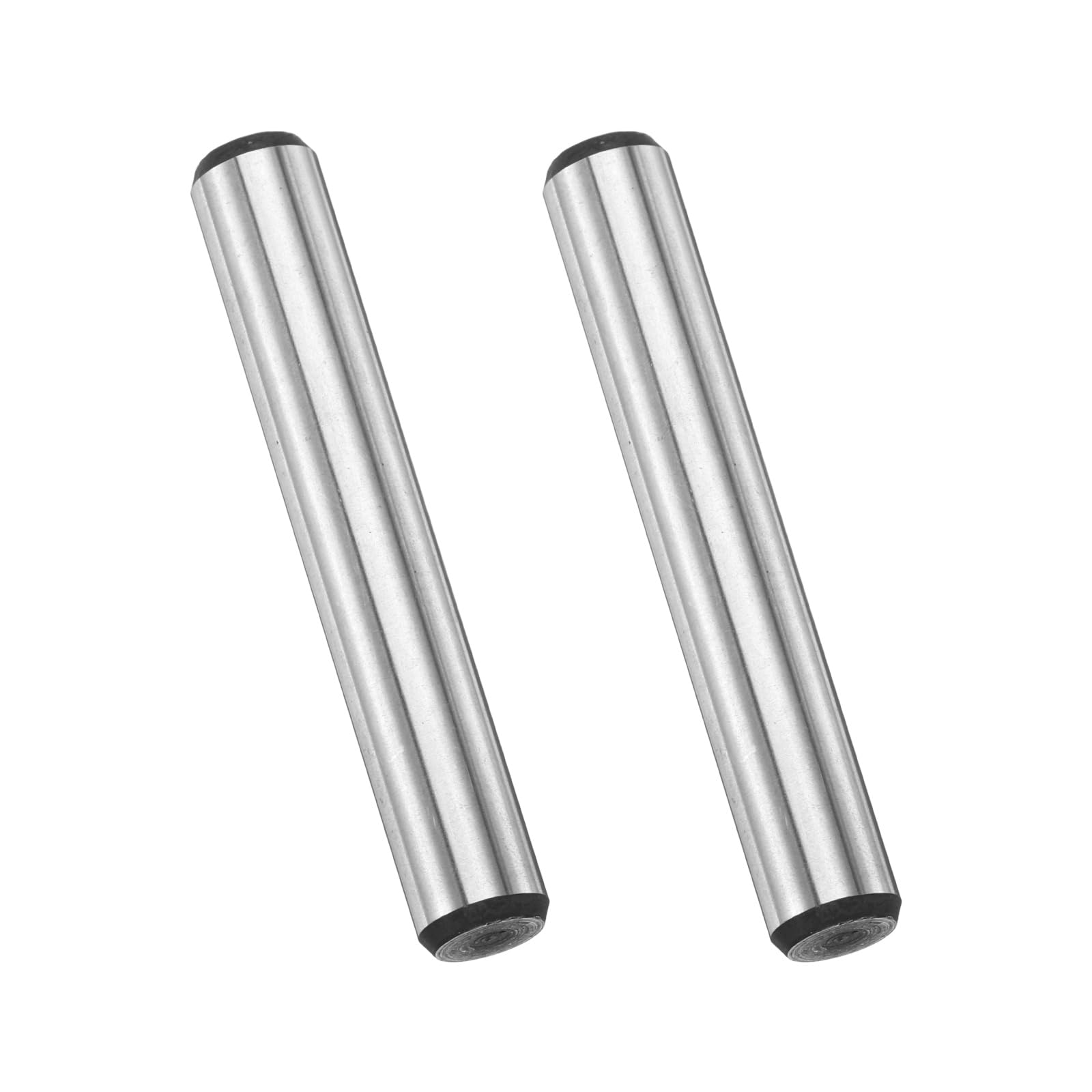 PATIKIL 2 Pcs Carbon Steel Dowel Pins, 5/16" x 2" Round Steel Metal Rods, Silver
