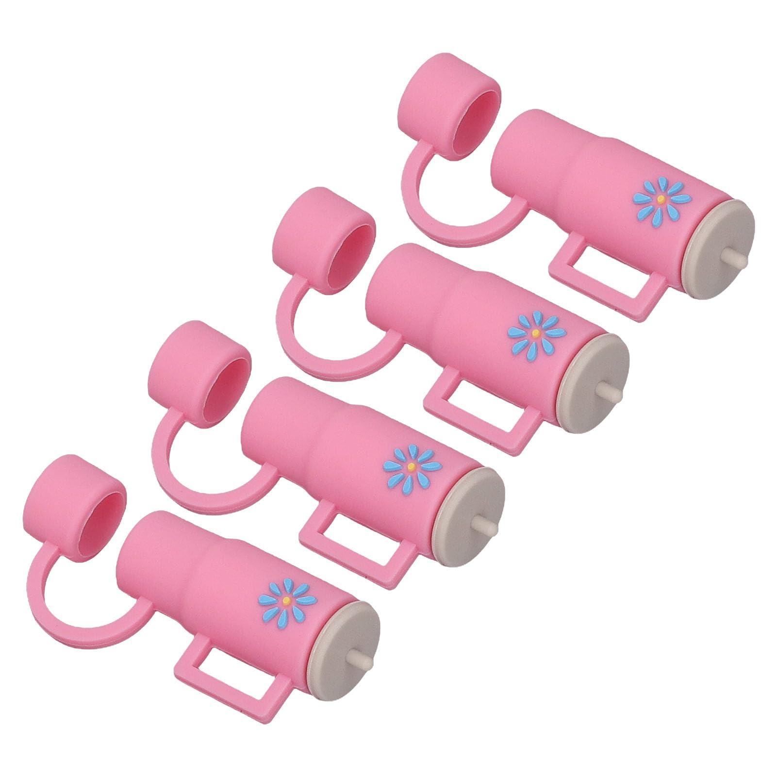 Decorative Straw Protector Covers for Shopping, Pack of 4, Impact Resistant, for All Ages (#3)