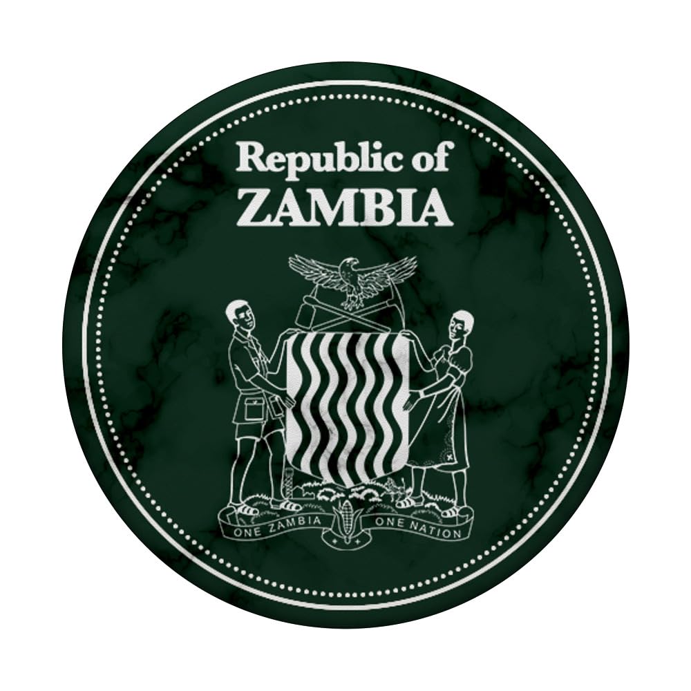 Zambia,zambian,Zambia passport,Zambia flag. PopSockets Swappable PopGrip, Black - Image 3
