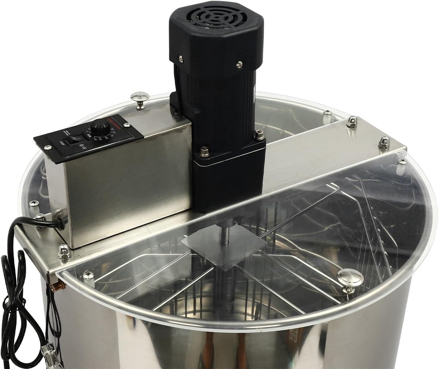 ステンレス鋼電動蜂蜜抽出器、蜂蜜プレス、カバー付き 140