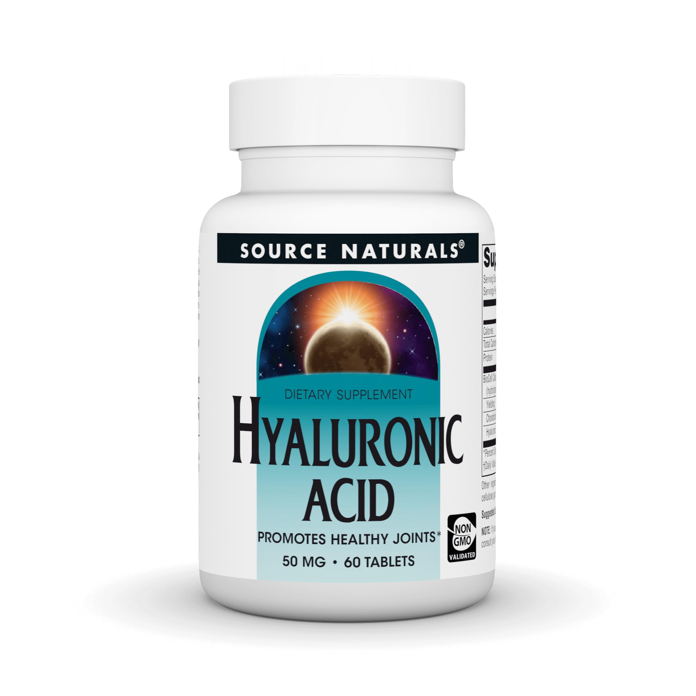 Source Naturals Hyaluronic Acid, 50mg, 60 Tablets 60 Count (Pack of 1)