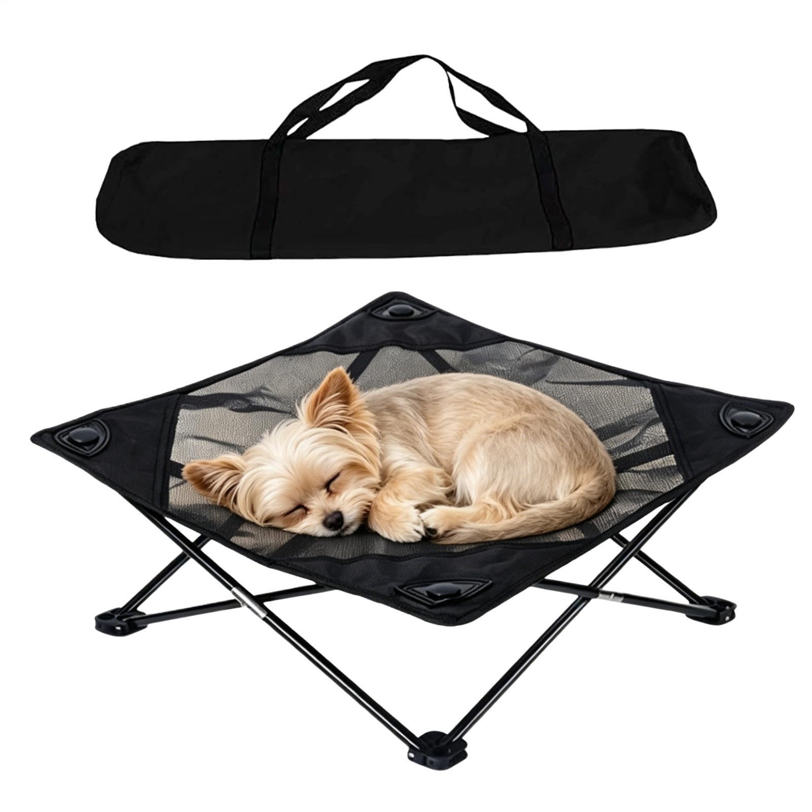 Lit pour chien pliable étanche et lit surélevé en mesh respirant pour extérieur