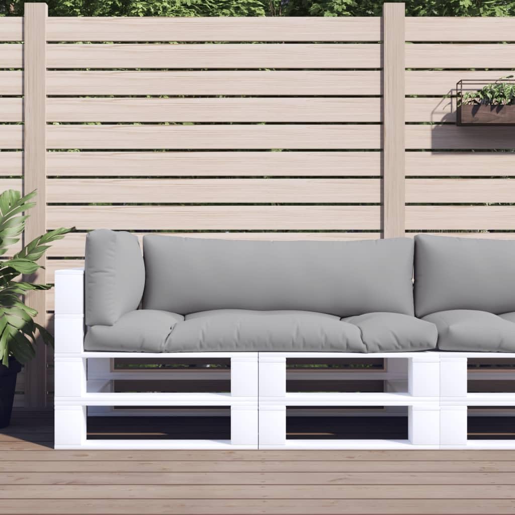 Cojines para palets de exterior gris para crear un oasis de relax en tu terraza