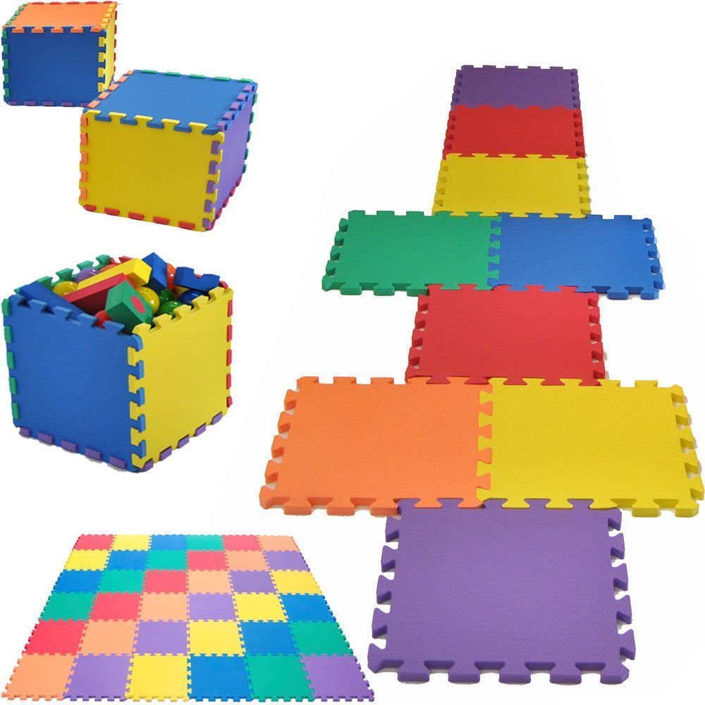 FunkyBuys 30 Piece Childrens Floor EVA Foam Tiles Play Mat Set - Each Tile 30 x 30cm