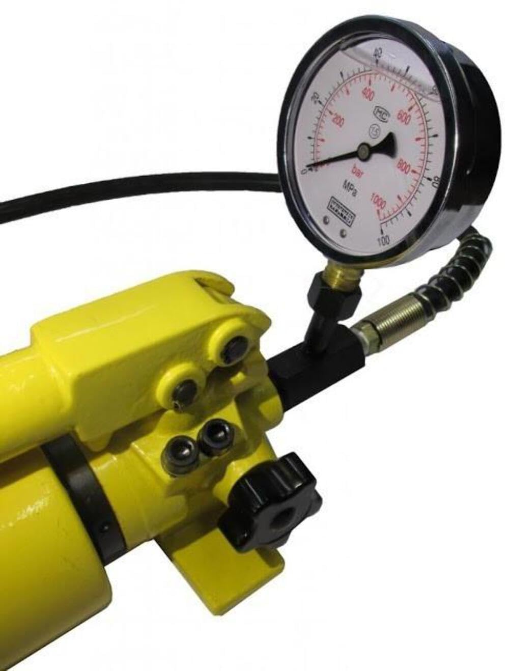 Pompa idraulica manuale con manometro (700 bar, 2700 cm3) (B-700-AB)