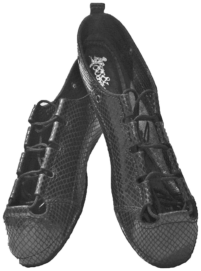RYAN AND ODONNELL Girls Diamond Leather Irish Dance Pumps - with Free Drawstring Bag -