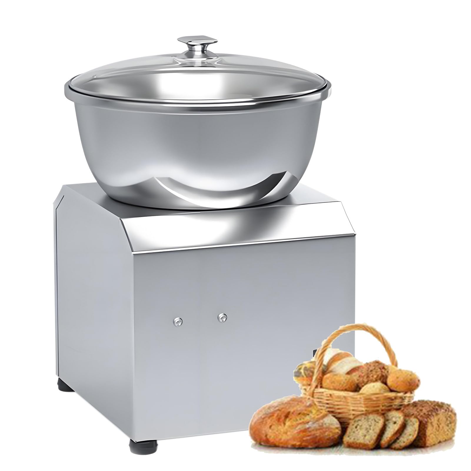 Impastatrice a Spirale Professionale, Impastatrice a Spirale Elettrica da 1400 Giri/Min con Doppia Rotazione, Impastatrice Professionale per Panetteria, Ristorante, Pizza e Pane 3kg