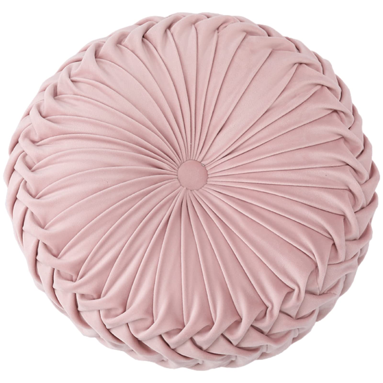 Coussin de chaise ronde en mousse mémoire rose lavable galette assise tabouret bois
